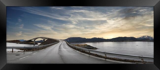 The Storseisundet Bridge Norway Framed Print by kathy white