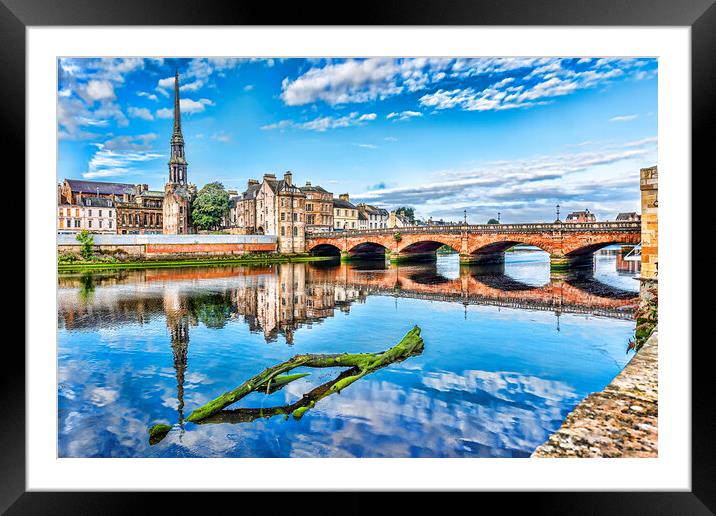 New Bridge Ayr Framed Mounted Print by Valerie Paterson