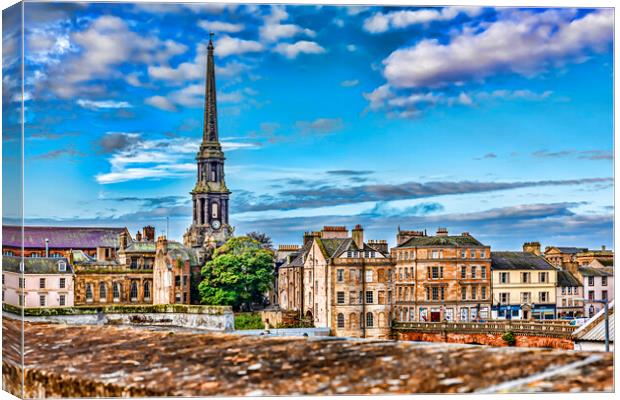 Ayr Rooftops Canvas Print by Valerie Paterson