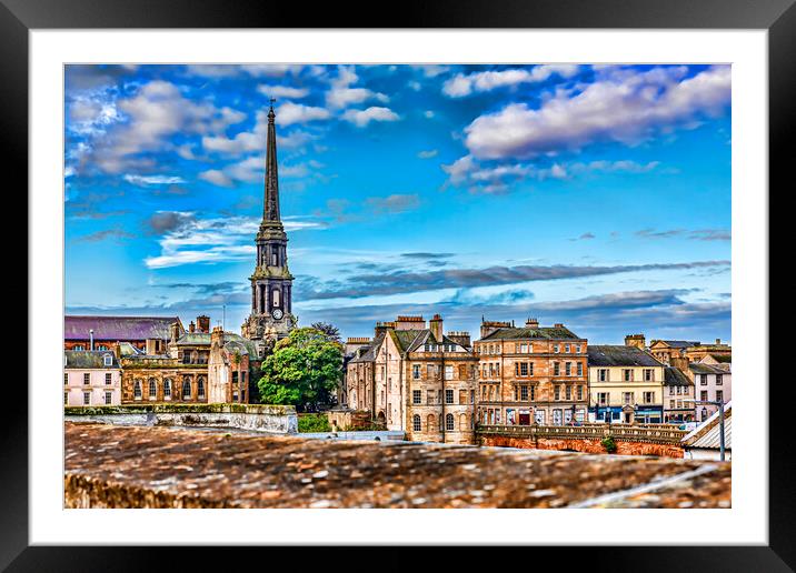 Ayr Rooftops Framed Mounted Print by Valerie Paterson