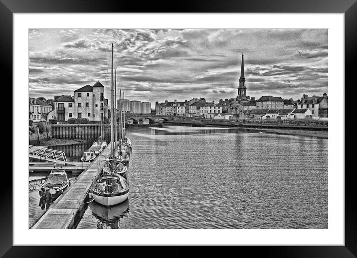 Abstract Ayr town and marina Framed Mounted Print by Allan Durward Photography