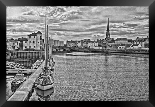 Abstract Ayr town and marina Framed Print by Allan Durward Photography