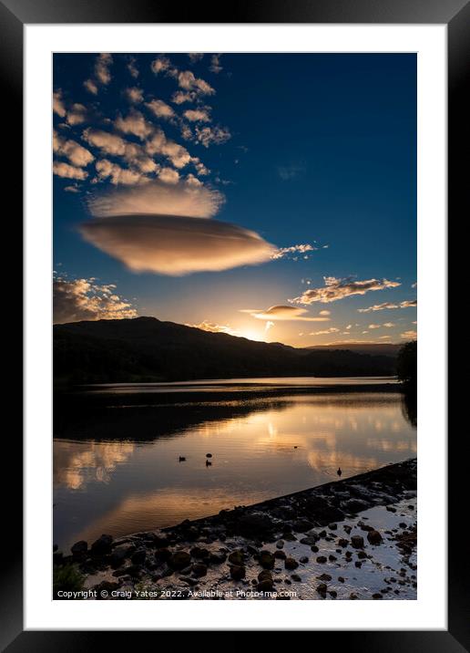Lenticular Cloud Sunset Grasmere Lake District Framed Mounted Print by Craig Yates