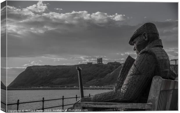 Fred Gilroy and Scarborough Castle Canvas Print by Richard Perks