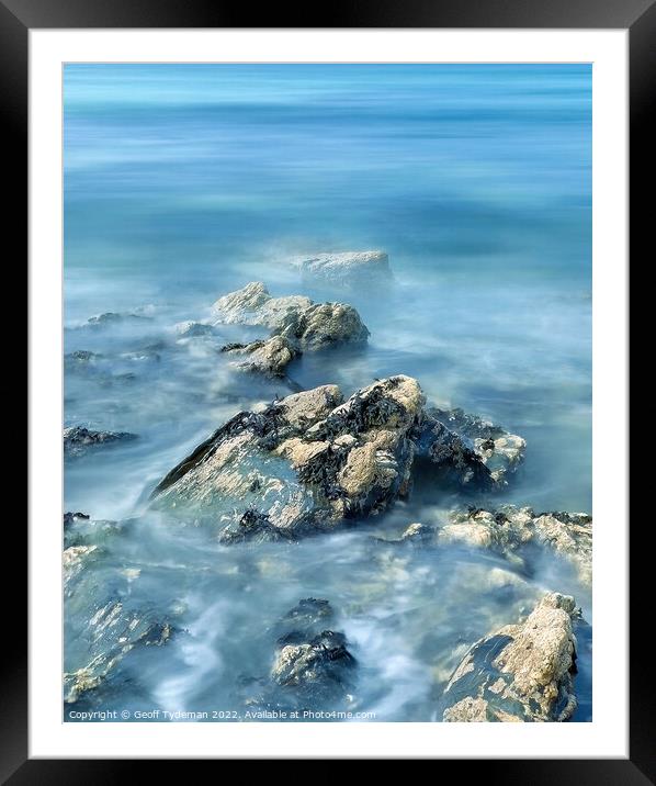 Rock Pools at Fistral Beach Framed Mounted Print by Geoff Tydeman