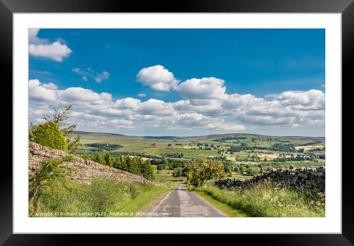 Down Bail Hill Mickleton, Teesdale Framed Mounted Print by Richard Laidler