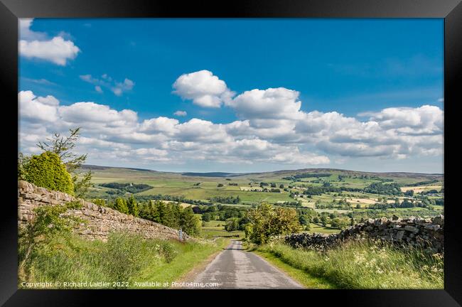 Down Bail Hill Mickleton, Teesdale Framed Print by Richard Laidler