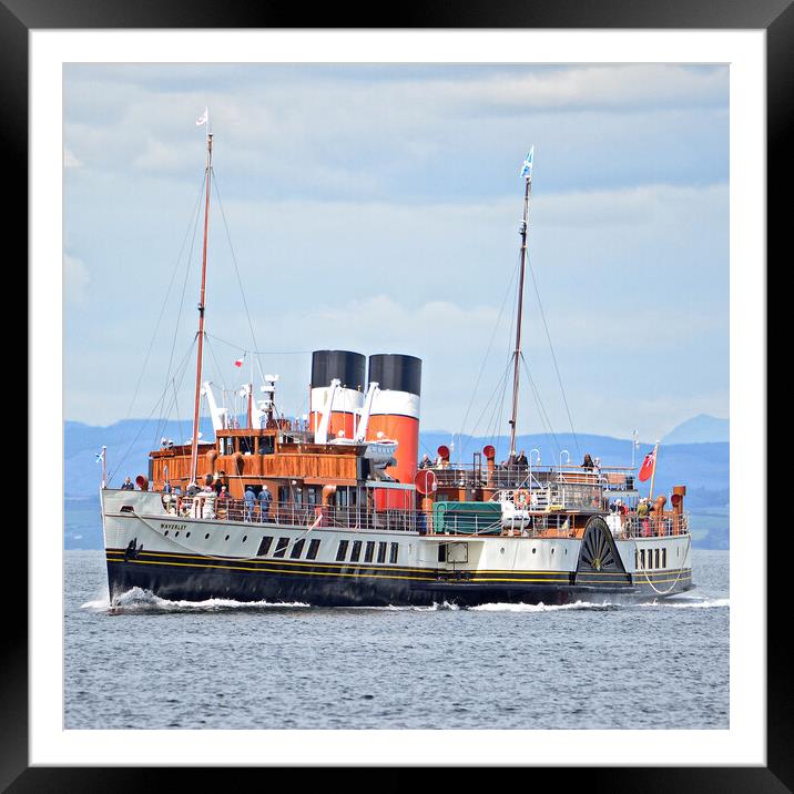 PS Waverleyon approach to Brodick, Arran Framed Mounted Print by Allan Durward Photography