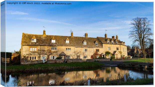 Lower Slaughter Cotswolds Canvas Print by Cliff Kinch