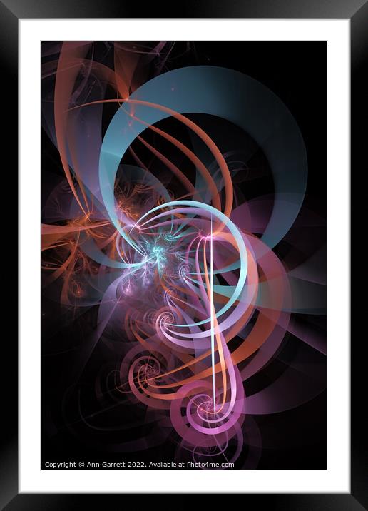 Fractal Music Framed Mounted Print by Ann Garrett