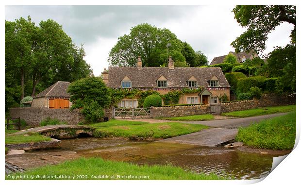 Upper Slaughter - Cotswolds Print by Graham Lathbury