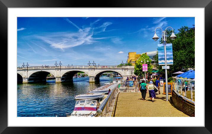 Waterfront At Kingston upon Thames Framed Mounted Print by Peter F Hunt