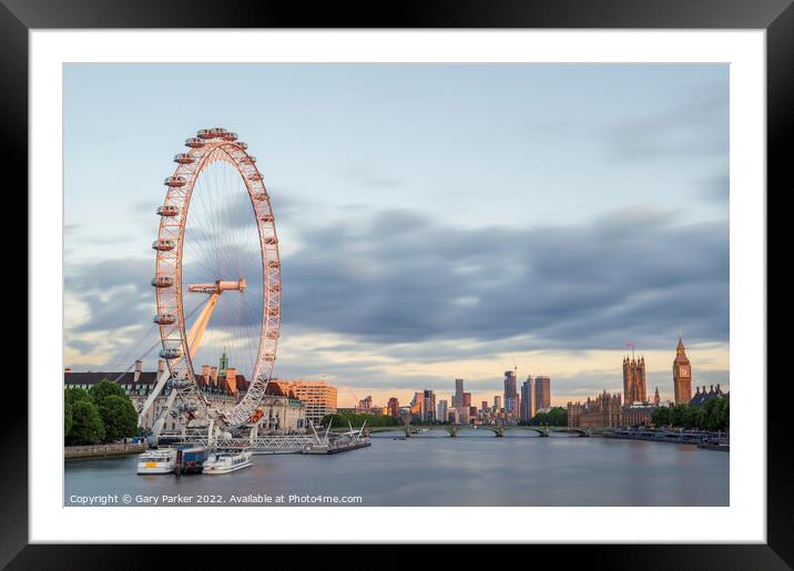 The London Eye Framed Mounted Print by Gary Parker
