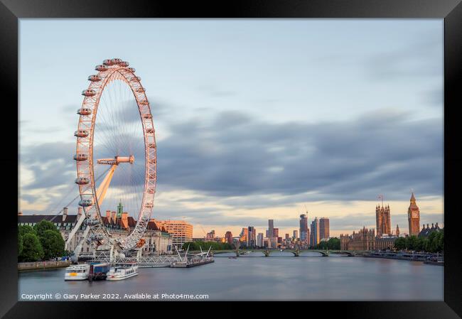 The London Eye Framed Print by Gary Parker