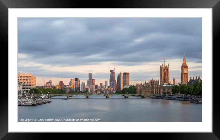 London Skyline Framed Mounted Print by Gary Parker