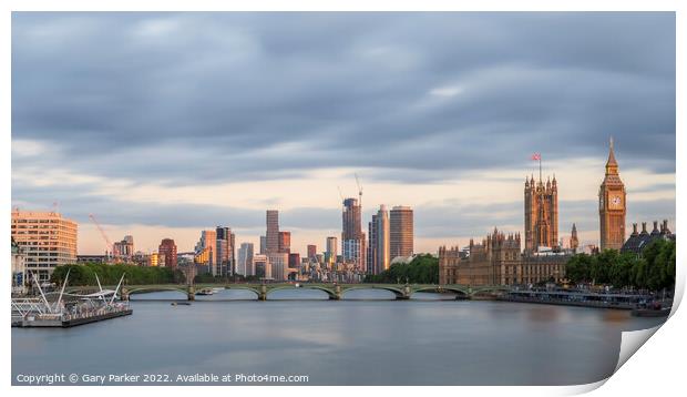 London Skyline Print by Gary Parker