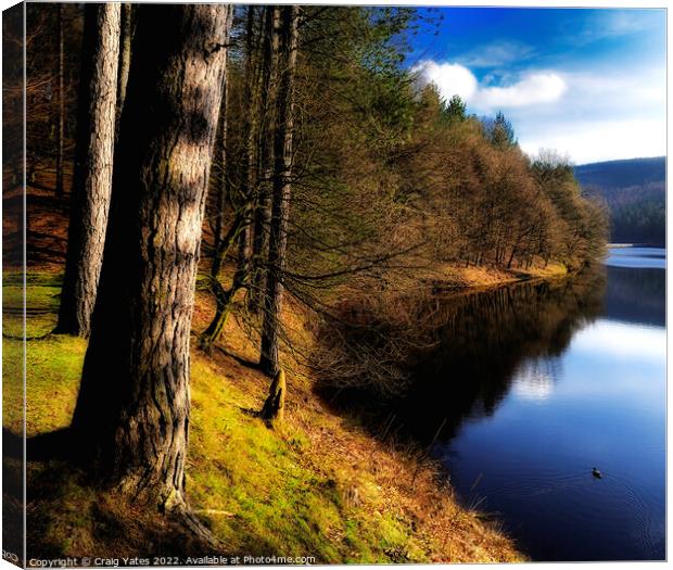 Ladybower Reservoir Upper Derwent Valley Canvas Print by Craig Yates