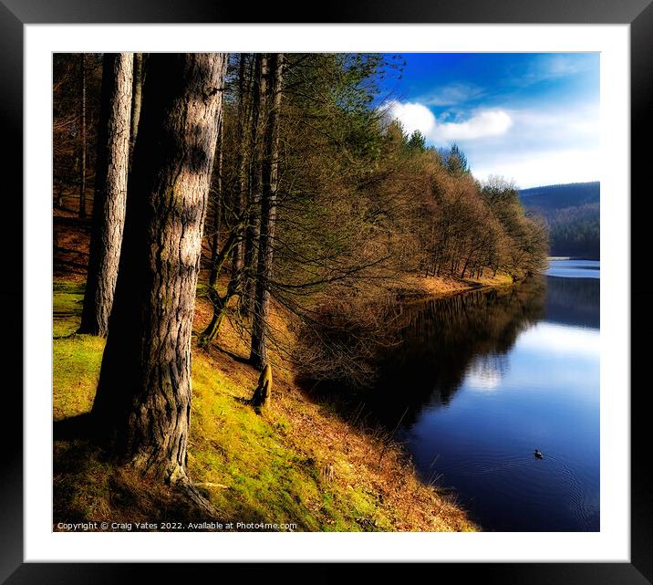 Ladybower Reservoir Upper Derwent Valley Framed Mounted Print by Craig Yates