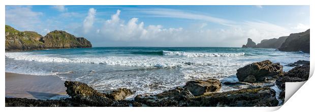 Waves at Benoath Cove, Tintagel, North Cornwall Print by Keith Douglas