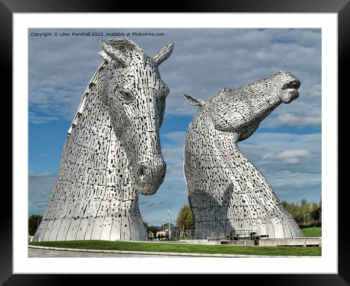 The Kelpies Framed Mounted Print by Lilian Marshall