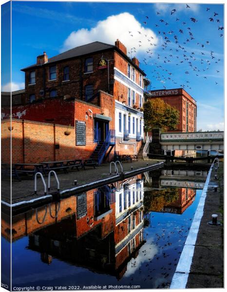 Nottingham Canal Reflection Canvas Print by Craig Yates