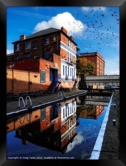 Nottingham Canal Reflection Framed Print by Craig Yates
