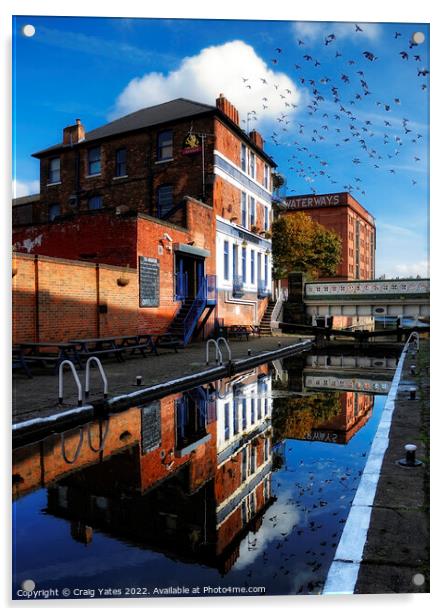 Nottingham Canal Reflection Acrylic by Craig Yates