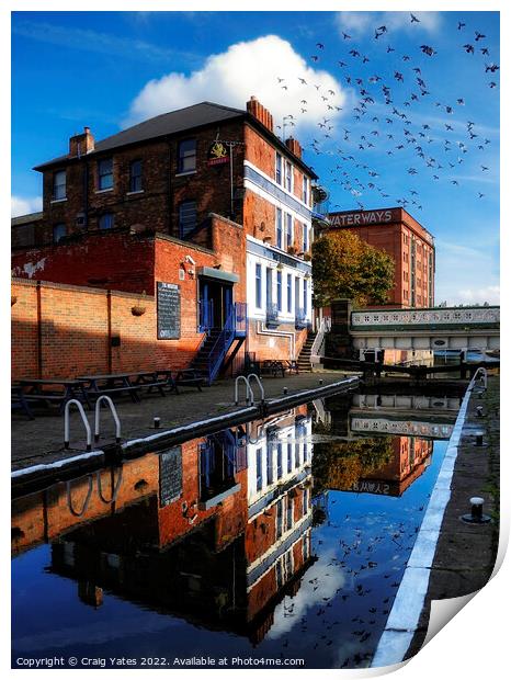 Nottingham Canal Reflection Print by Craig Yates