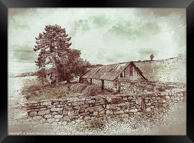 Abandoned Croft's Ruined Barn Framed Print by Robert Murray