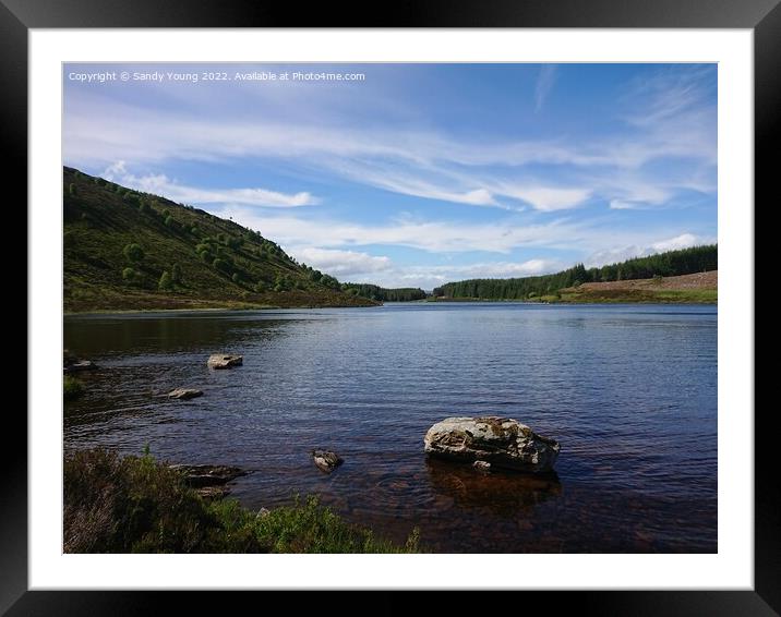 Loch na Creige Aberfeldy  Framed Mounted Print by Sandy Young