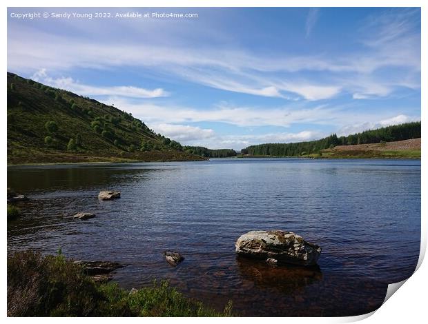 Loch na Creige Aberfeldy  Print by Sandy Young