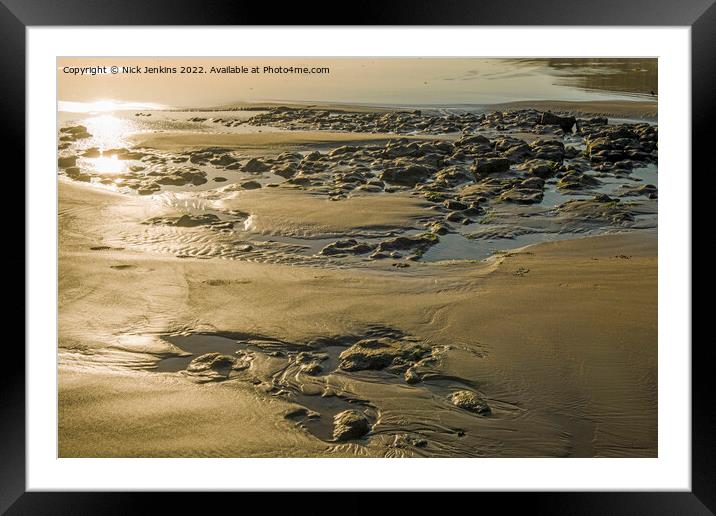 Dunraven Bay Early Evening Sun  Framed Mounted Print by Nick Jenkins