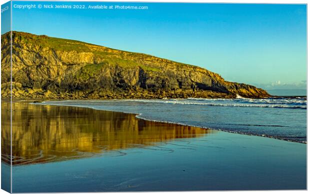 Witches Point Dunraven Bay Vale of Glamorgan Canvas Print by Nick Jenkins
