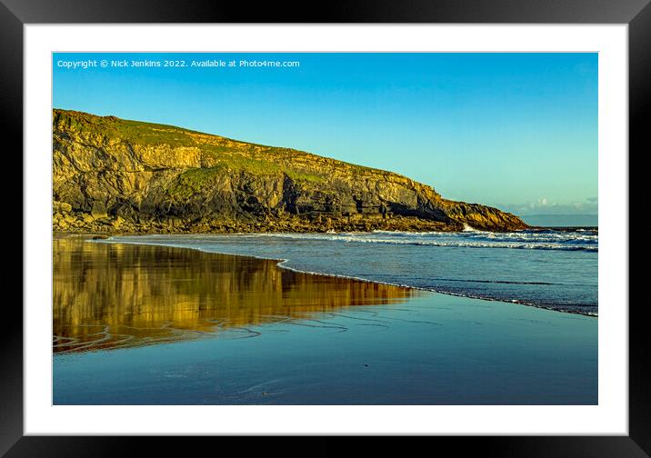 Witches Point Dunraven Bay Vale of Glamorgan Framed Mounted Print by Nick Jenkins