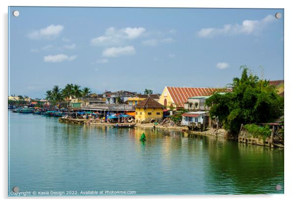 Hoi An Market across Thu Bon River, Vietnam Acrylic by Kasia Design