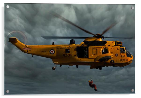Heroic Sky Rescue Acrylic by Steve Purnell