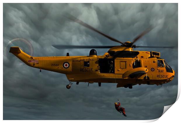 Heroic Sky Rescue Print by Steve Purnell