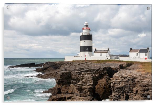 Hook Head Lighthouse, Co Wexford, Ireland  Acrylic by Derek Daniel