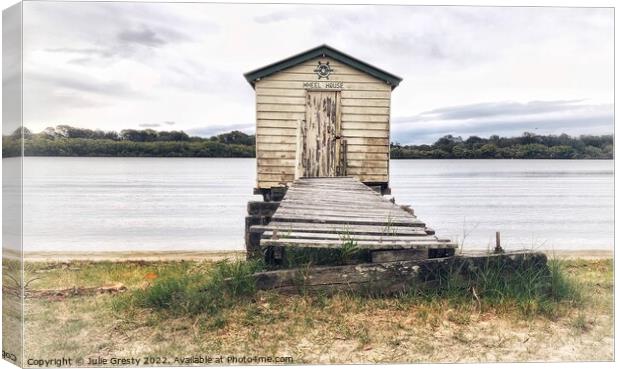 Old Boat House on Maroochydore River Queensland Canvas Print by Julie Gresty