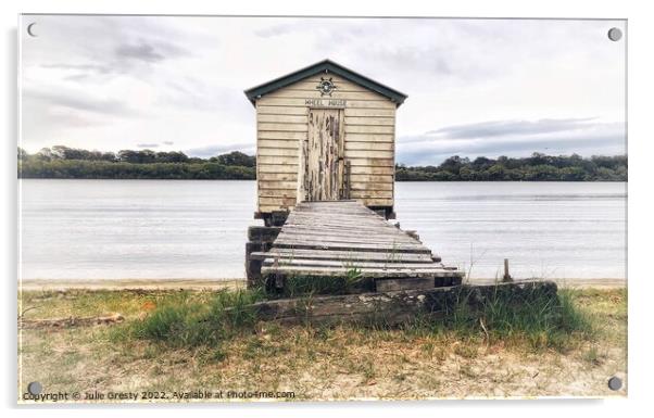 Old Boat House on Maroochydore River Queensland Acrylic by Julie Gresty
