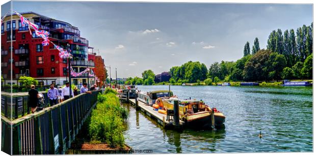 River Thames At Kingston upon Thames  Canvas Print by Peter F Hunt