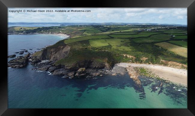 Cornish coast Framed Print by Michael Dixon