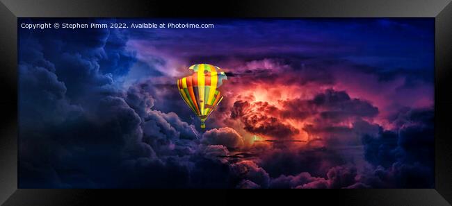 Ballon in the Clouds Framed Print by Stephen Pimm