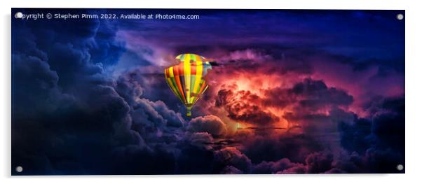 Ballon in the Clouds Acrylic by Stephen Pimm