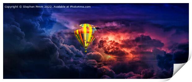 Ballon in the Clouds Print by Stephen Pimm