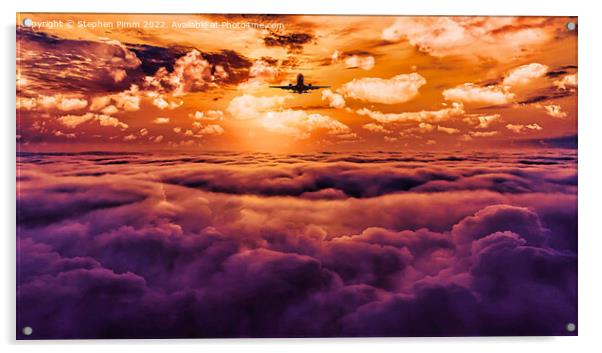 Plane above Clouds Acrylic by Stephen Pimm