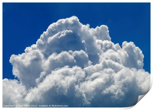 Cumulus clouds Print by Rory Hailes
