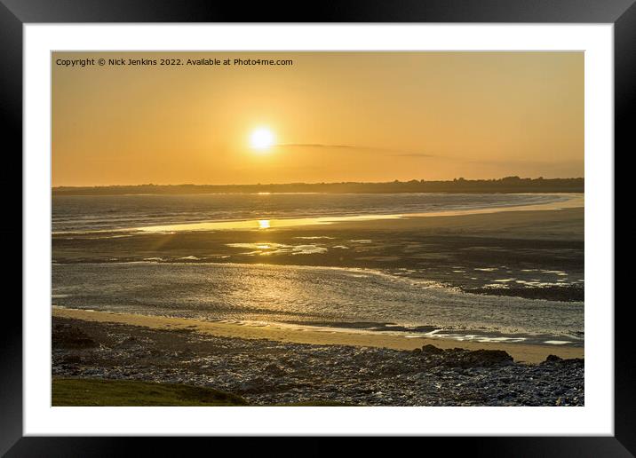 River Ogmore Estuary at Sunset Framed Mounted Print by Nick Jenkins