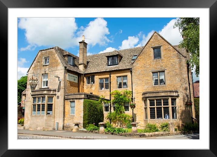 The Old New Inn - Bourton Framed Mounted Print by Graham Lathbury