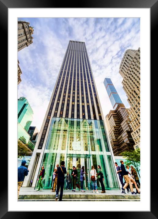 New York Skyscrapper Framed Mounted Print by Valerie Paterson